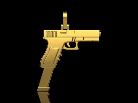 Pistol pendant model 876 3D 打印模型