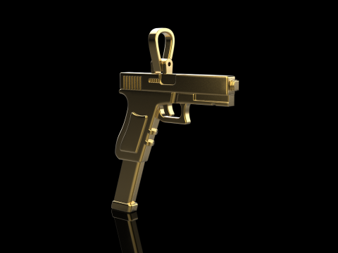 Pistol pendant model 876 3D 打印模型