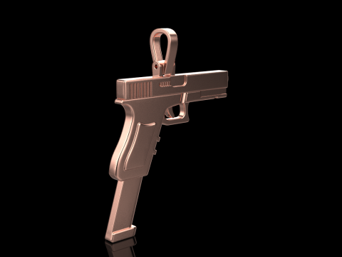 Pistol pendant model 876 3D 打印模型
