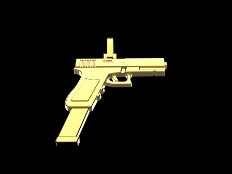 Pistol pendant model 876 3D 打印模型