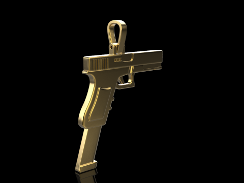 Pistol pendant model 876 3D 打印模型