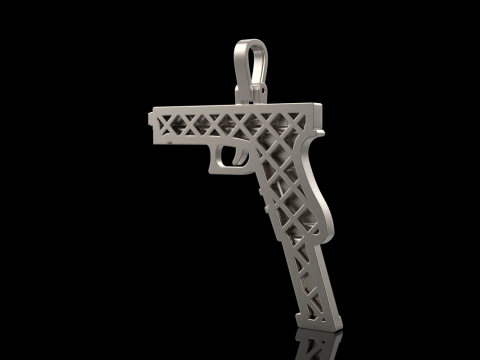 Pistol pendant model 876 3D 打印模型