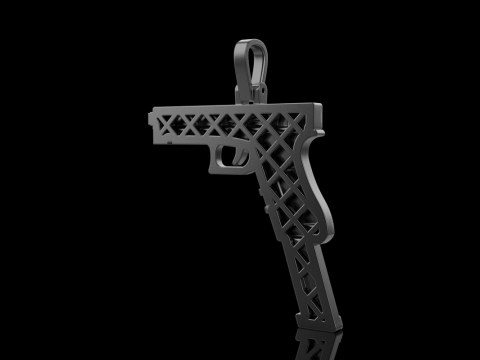 Pistol pendant model 876 3D 打印模型