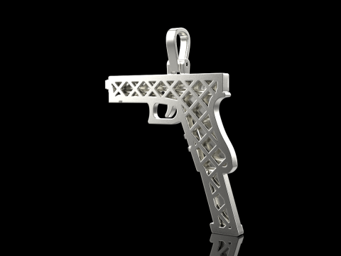 Pistol pendant model 876 3D 打印模型