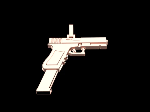 Pistol pendant model 876 3D Print Model