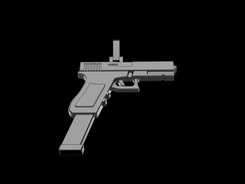 Pistol pendant model 876 3D 打印模型