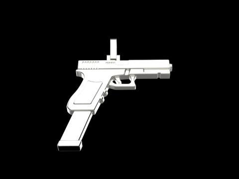 Pistol pendant model 876 3D 打印模型