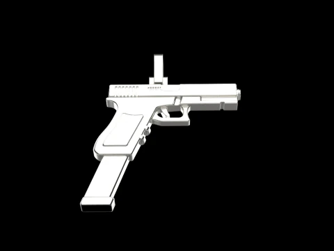 Pistol pendant model 876 3D Print Model