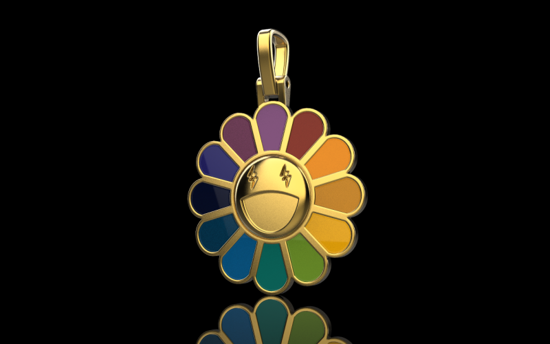 Flower pendant model 875 Modello di stampa 3D .c4d .max .obj .3ds .fbx .stl .blend 