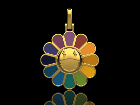 Flower pendant model 875 Modello di stampa 3D