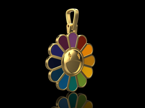 Flower pendant model 875 Modello di stampa 3D