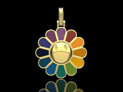 Flower pendant model 875 Modello di stampa 3D
