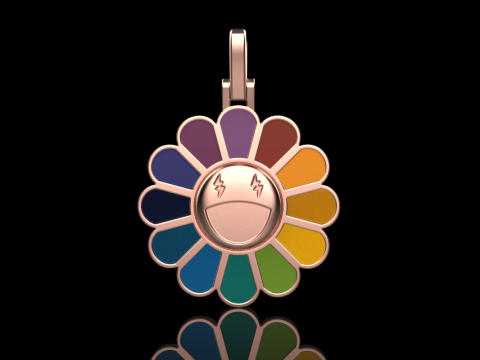 Flower pendant model 875 Modello di stampa 3D