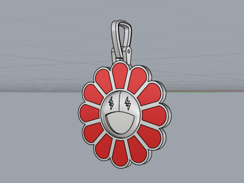 Flower pendant model 875 Modello di stampa 3D