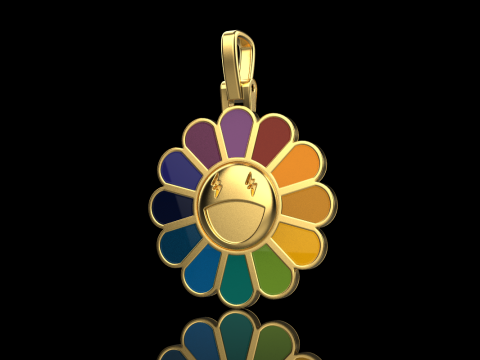Flower pendant model 875 Modello di stampa 3D