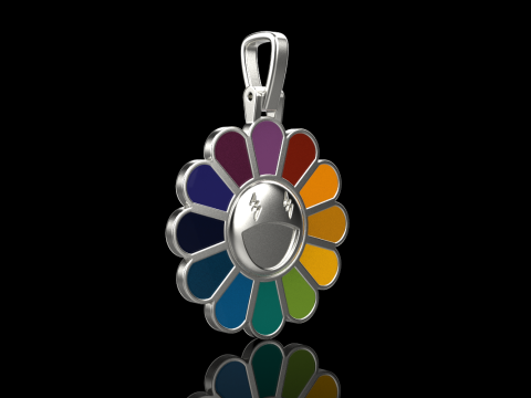 Flower pendant model 875 Modello di stampa 3D