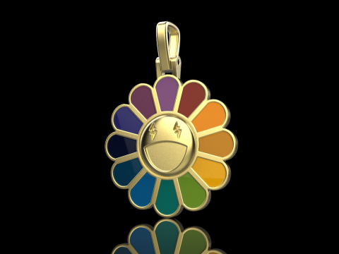 Flower pendant model 875 Modello di stampa 3D