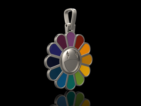 Flower pendant model 875 Modello di stampa 3D