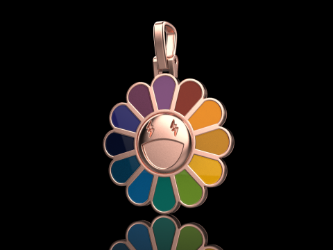 Flower pendant model 875 Modello di stampa 3D