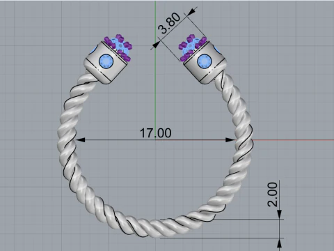 Anel modelo 874 Modelo de Impressão 3D