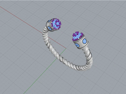 Anel modelo 874 Modelo de Impressão 3D