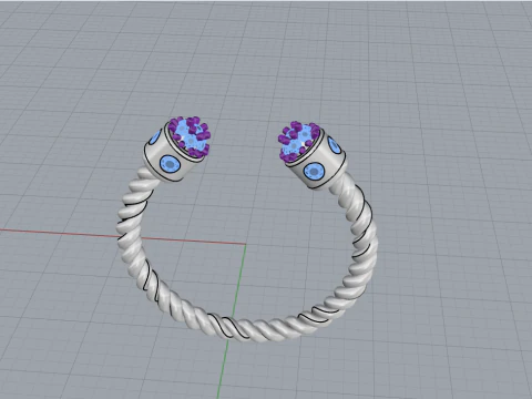 Anel modelo 874 Modelo de Impressão 3D