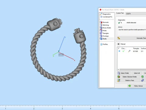 Anel modelo 874 Modelo de Impressão 3D
