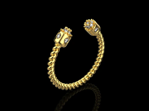 Anel modelo 874 Modelo de Impressão 3D