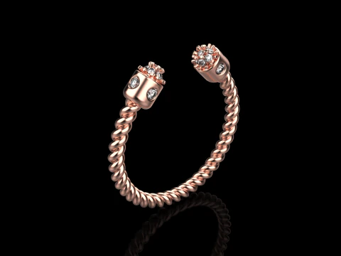 Anel modelo 874 Modelo de Impressão 3D