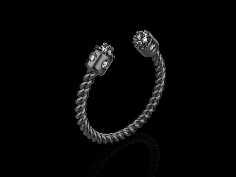 Anel modelo 874 Modelo de Impressão 3D