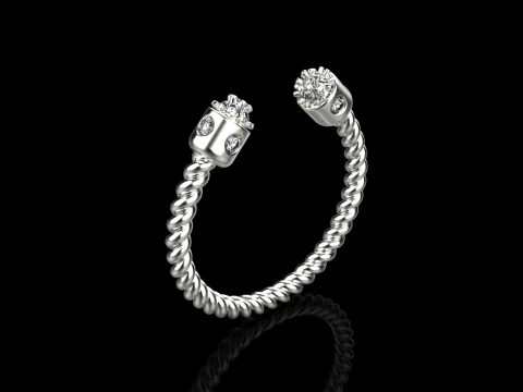 Anel modelo 874 Modelo de Impressão 3D