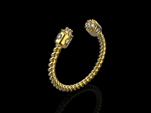 Anel modelo 874 Modelo de Impressão 3D