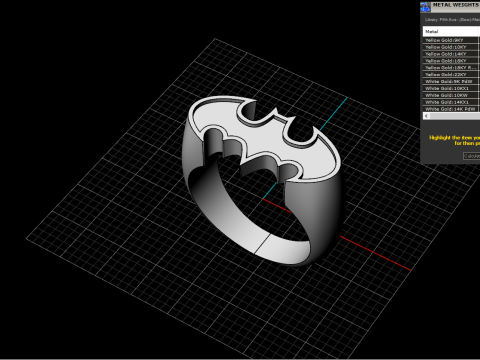 Batman ring model 873 3D Print Model
