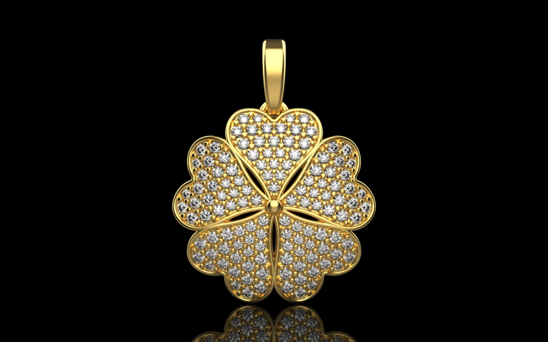 Clover pendant model 872 Model do druku 3D .c4d .max .obj .3ds .fbx .stl .blend