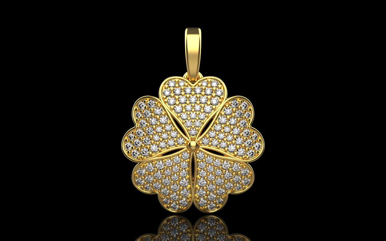 Clover pendant model 872 3D Print Model .c4d .max .obj .3ds .fbx .stl .blend
