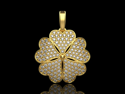 Ciondolo trifoglio modello 872 Modello di stampa 3D