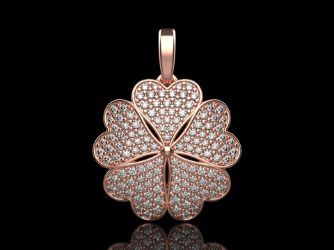 Clover pendant model 872 3D Print Model