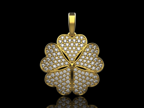 Clover pendant model 872 Model do druku 3D