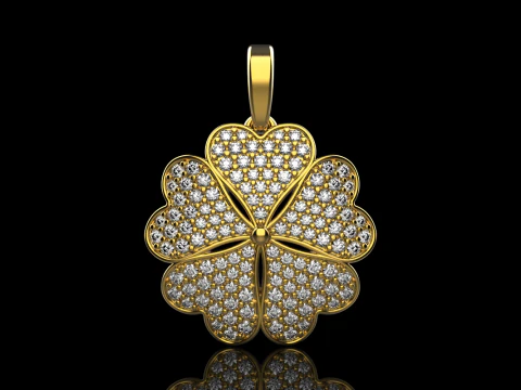 Clover pendant model 872 3D Print Model
