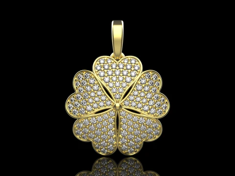 Clover pendant model 872 3D Print Model