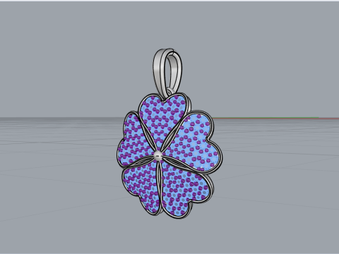 Clover pendant model 872 Model do druku 3D