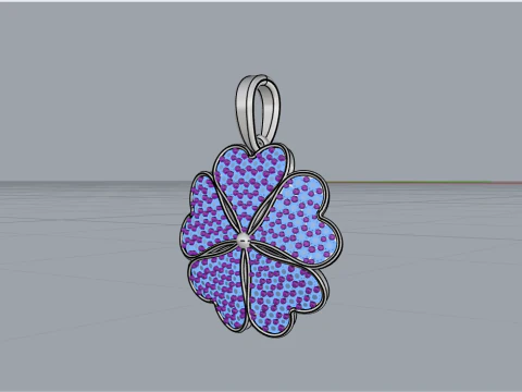 Clover pendant model 872 3D Print Model