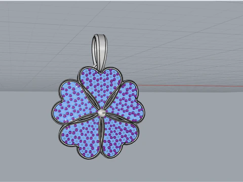 Clover pendant model 872 3D Print Model