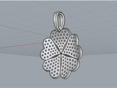 Clover pendant model 872 3D Print Model