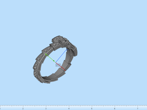 Wedding ring model 871 Model Cetak 3D