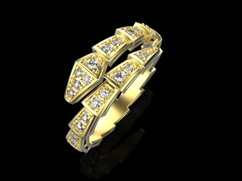 Wedding ring model 871 Model Cetak 3D