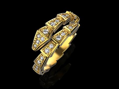 Wedding ring model 871 Model Cetak 3D