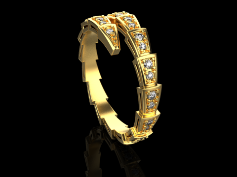 Wedding ring model 871 Model Cetak 3D