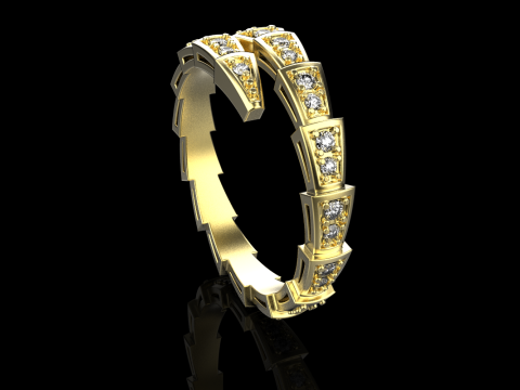 Wedding ring model 871 Model Cetak 3D