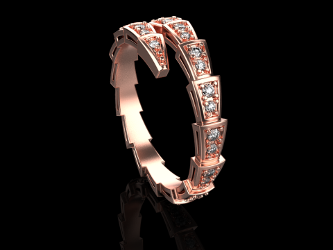 Wedding ring model 871 Model Cetak 3D